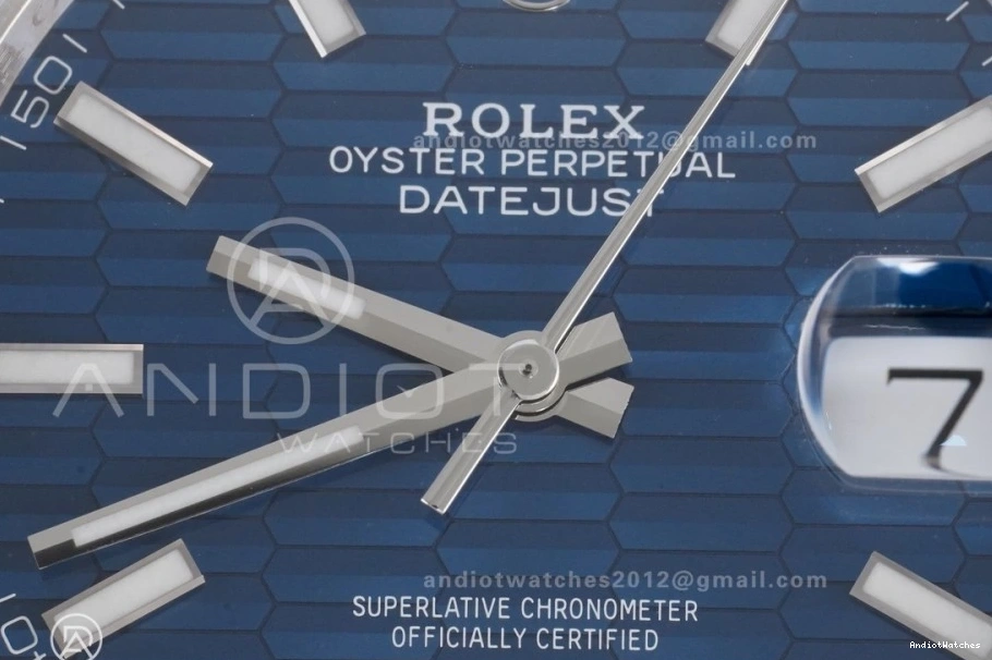 Textured Blue Best 41 on Steel DateJust Bracelet Clean 904L Edition TravelReady 1:1 Dial 126334 Jubilee 628 SH 0125